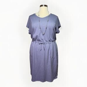 32 Degrees Cool Periwinkle Drawstring Waist Dress Women’s Size XXL